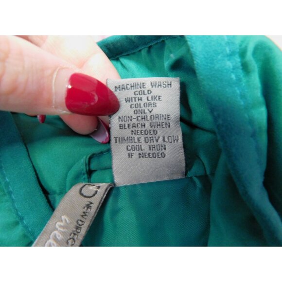 SALE New Directions Womens Green Quilted Puffer Vest S Pockets Zip Front - Picture 5 of 10